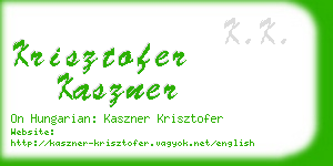 krisztofer kaszner business card